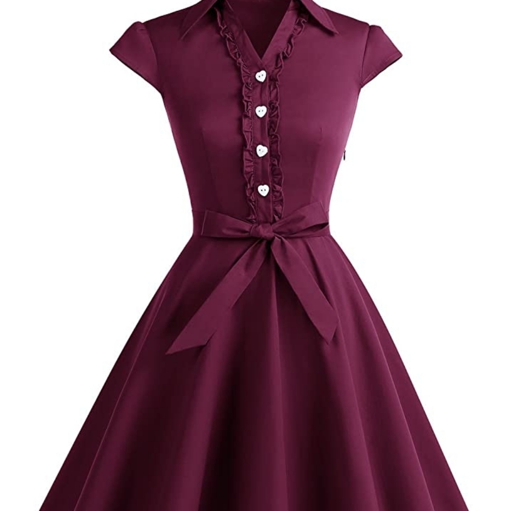 Retro heart button dress